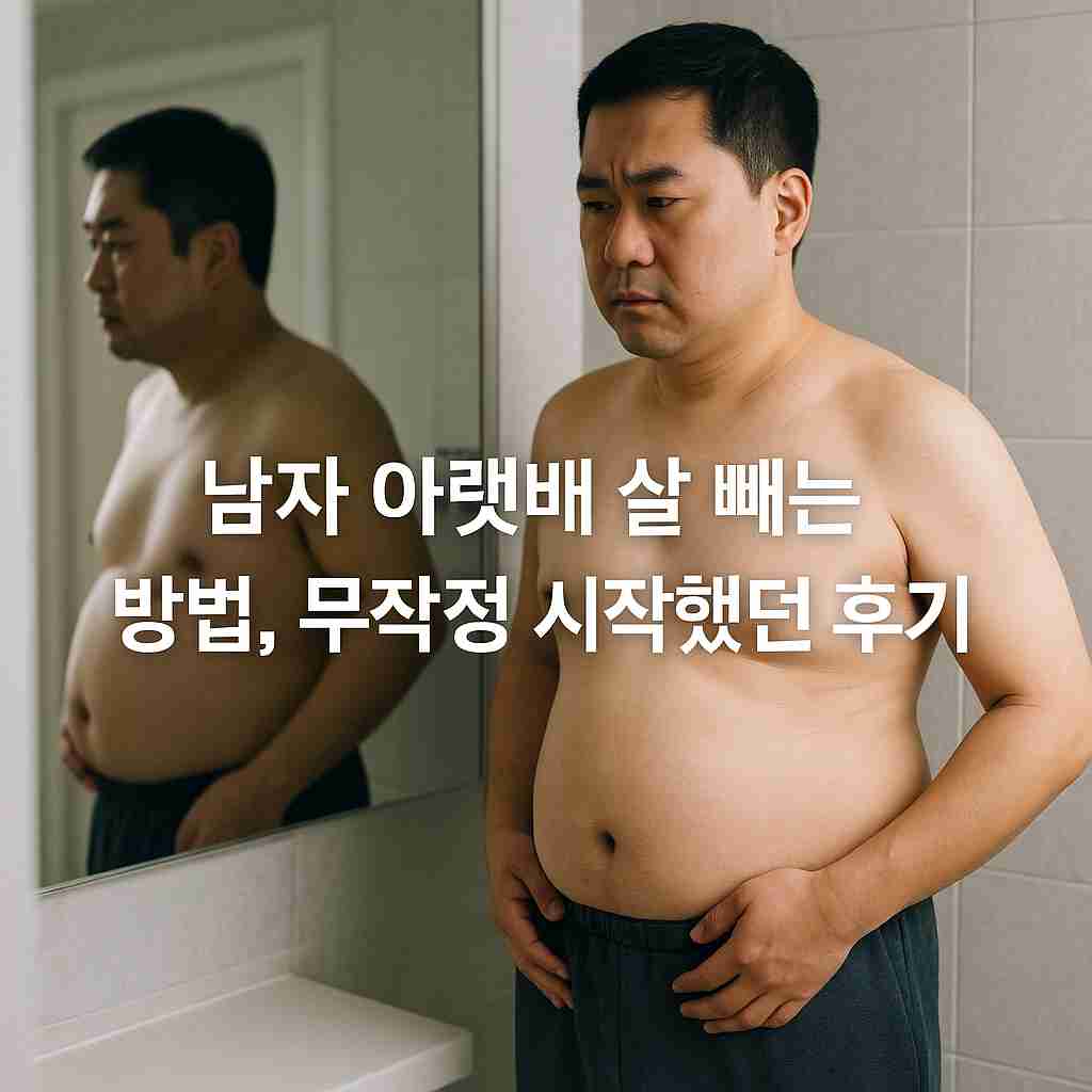 남자 아랫배 살 빼는 방법, 무작정 시작했던 후기