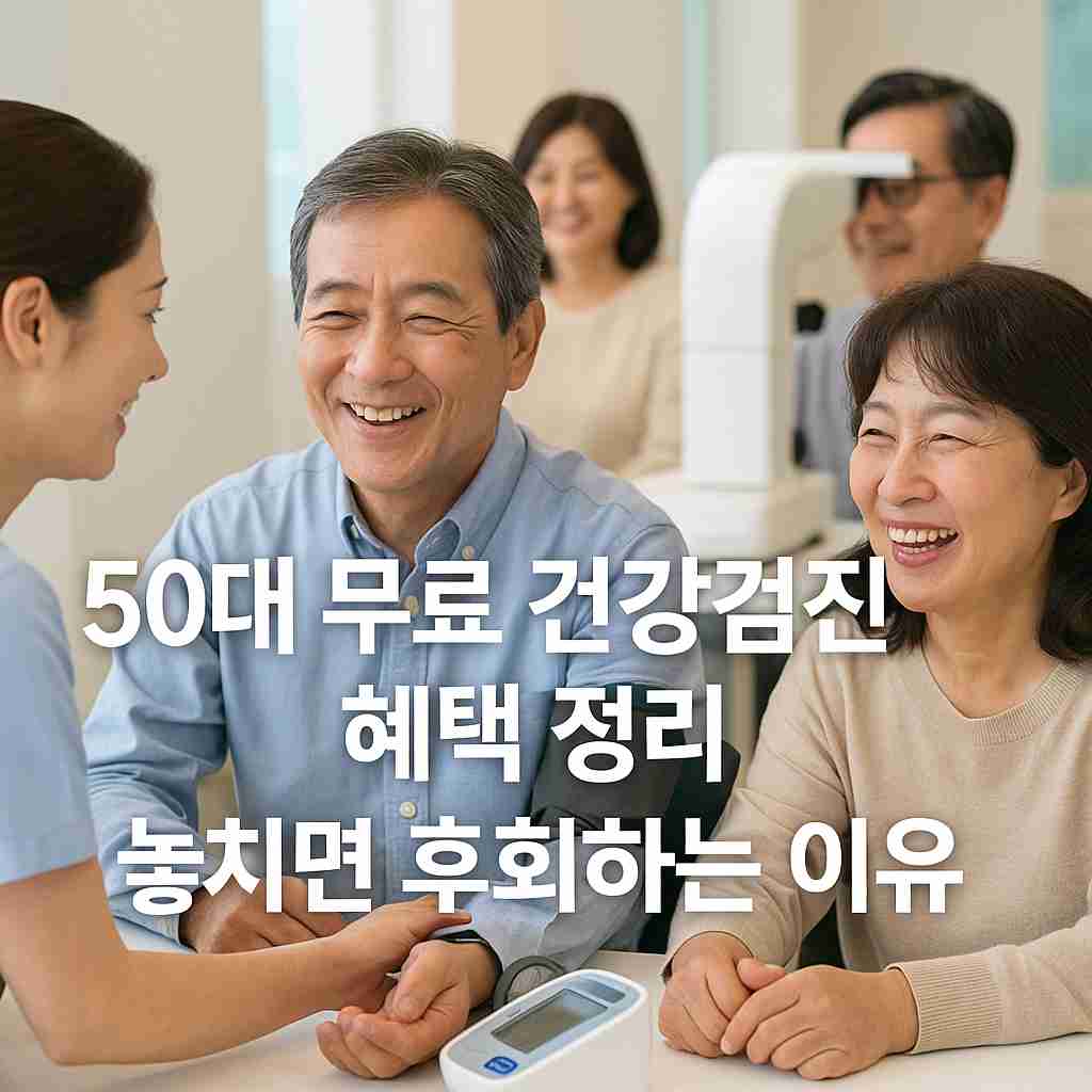 50대 무료 건강검진 혜택 정리, 놓치면 후회하는 이유