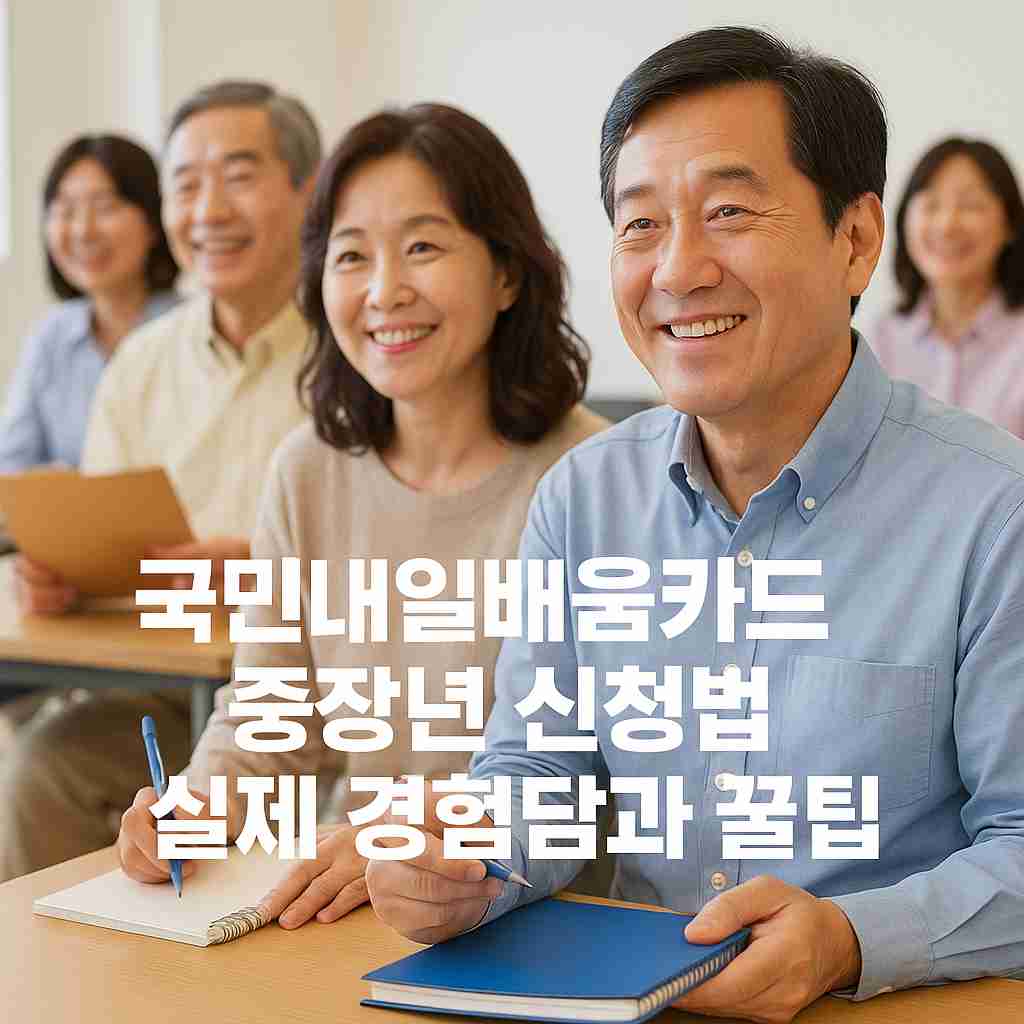 국민내일배움카드 중장년 신청법 실제 경험담과 꿀팁