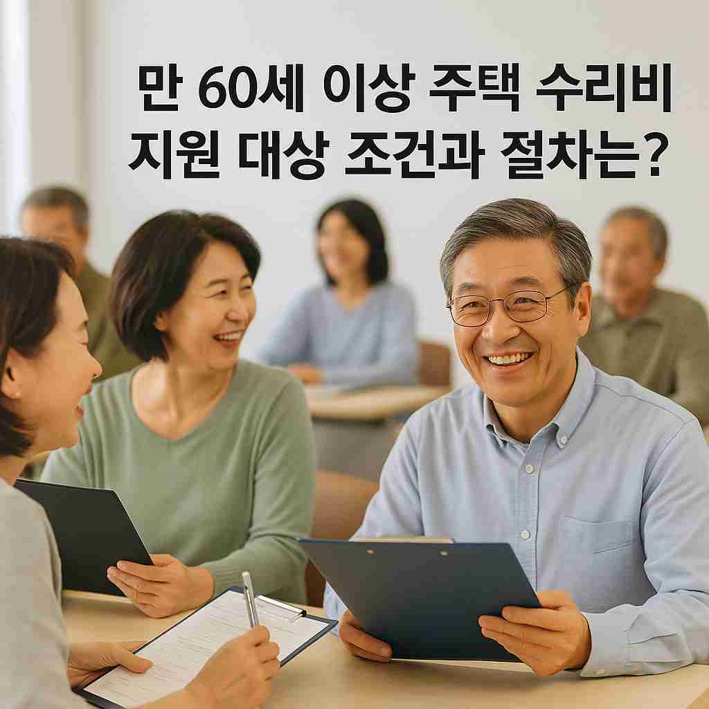 만 60세 이상 주택 수리비 지원 대상 조건과 절차는