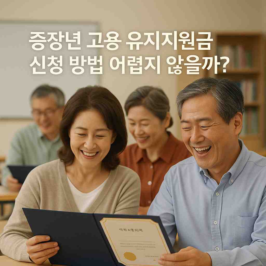 중장년 고용 유지지원금 신청 방법 어렵지 않을까