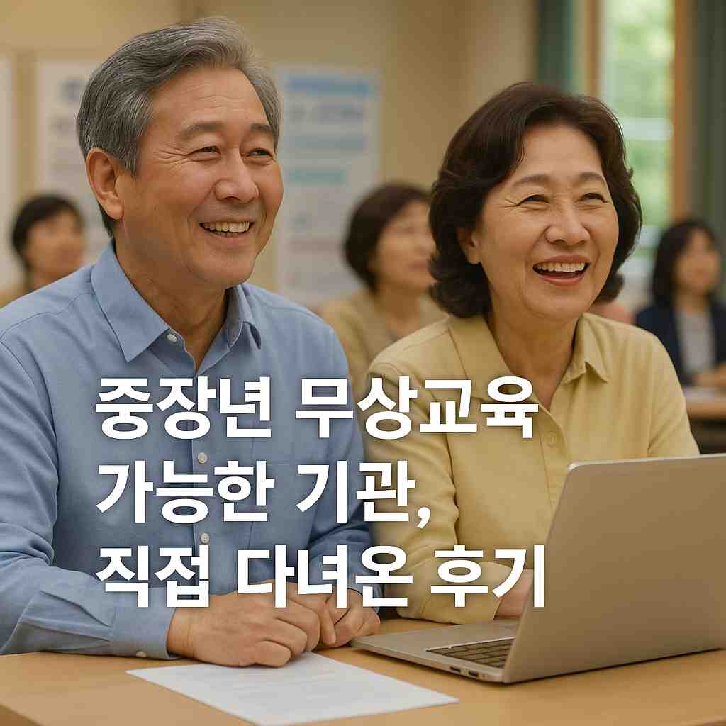 중장년 무상교육 가능한 기관, 직접 다녀온 후기