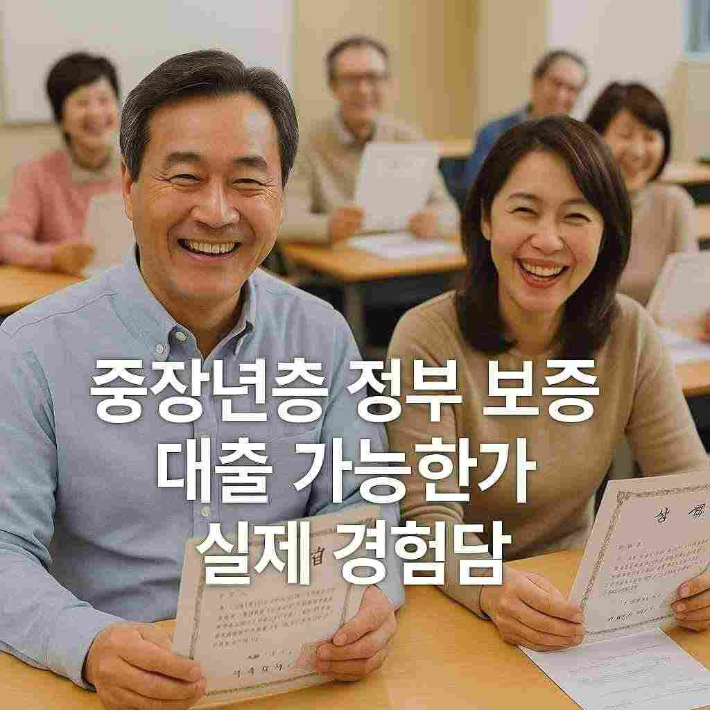중장년층 정부 보증 대출 가능한가 실제 경험담