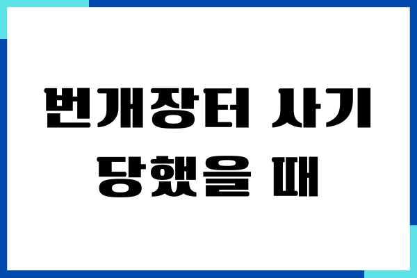 번개장터 사기 당했을 때 대처방법, 조치, 예방하기