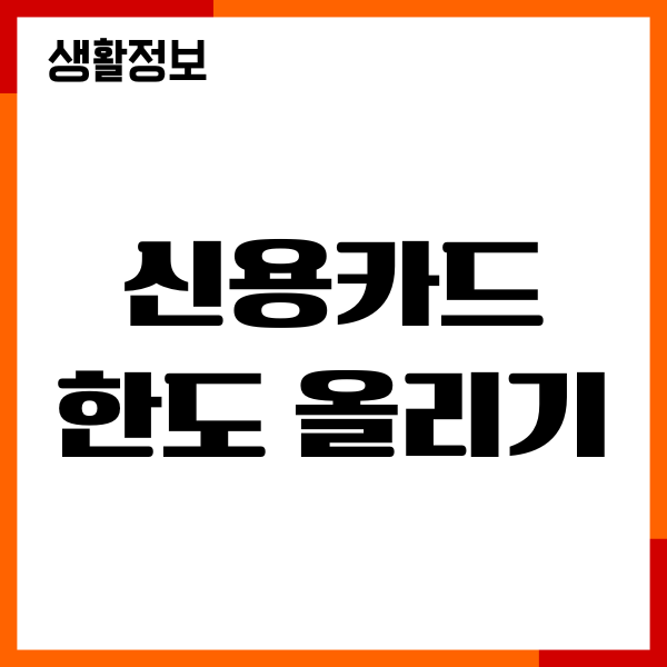 신용카드 한도 올리기, 한도 초과, 승인 확률 높이기