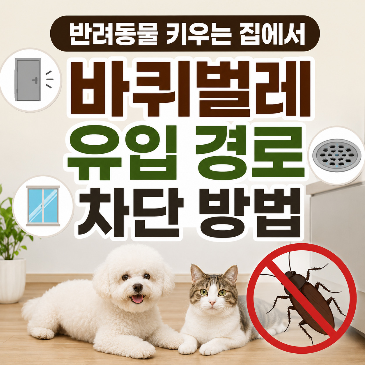 반려동물 키우는 집에서 바퀴벌레 유입 경로 차단 방법
